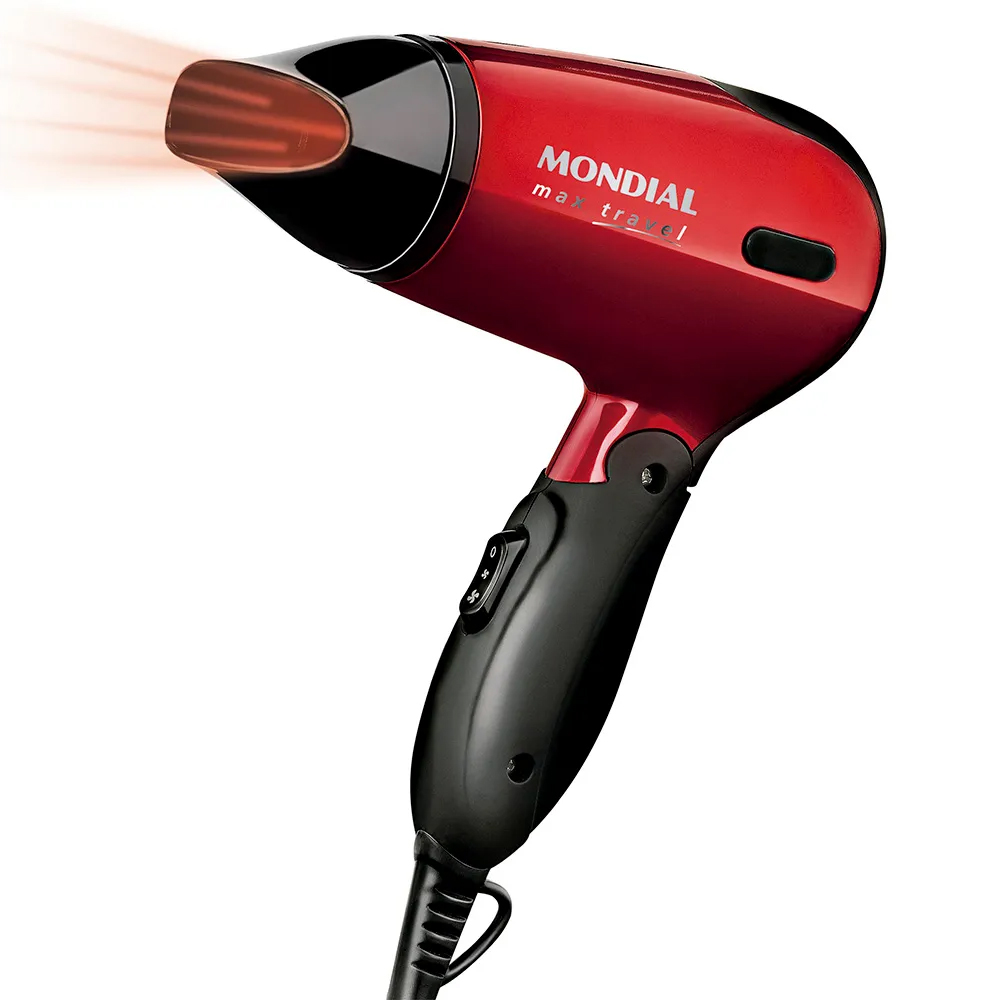 Secador de Cabelo Mondial Max Travel SC-10 Cabo Dobr