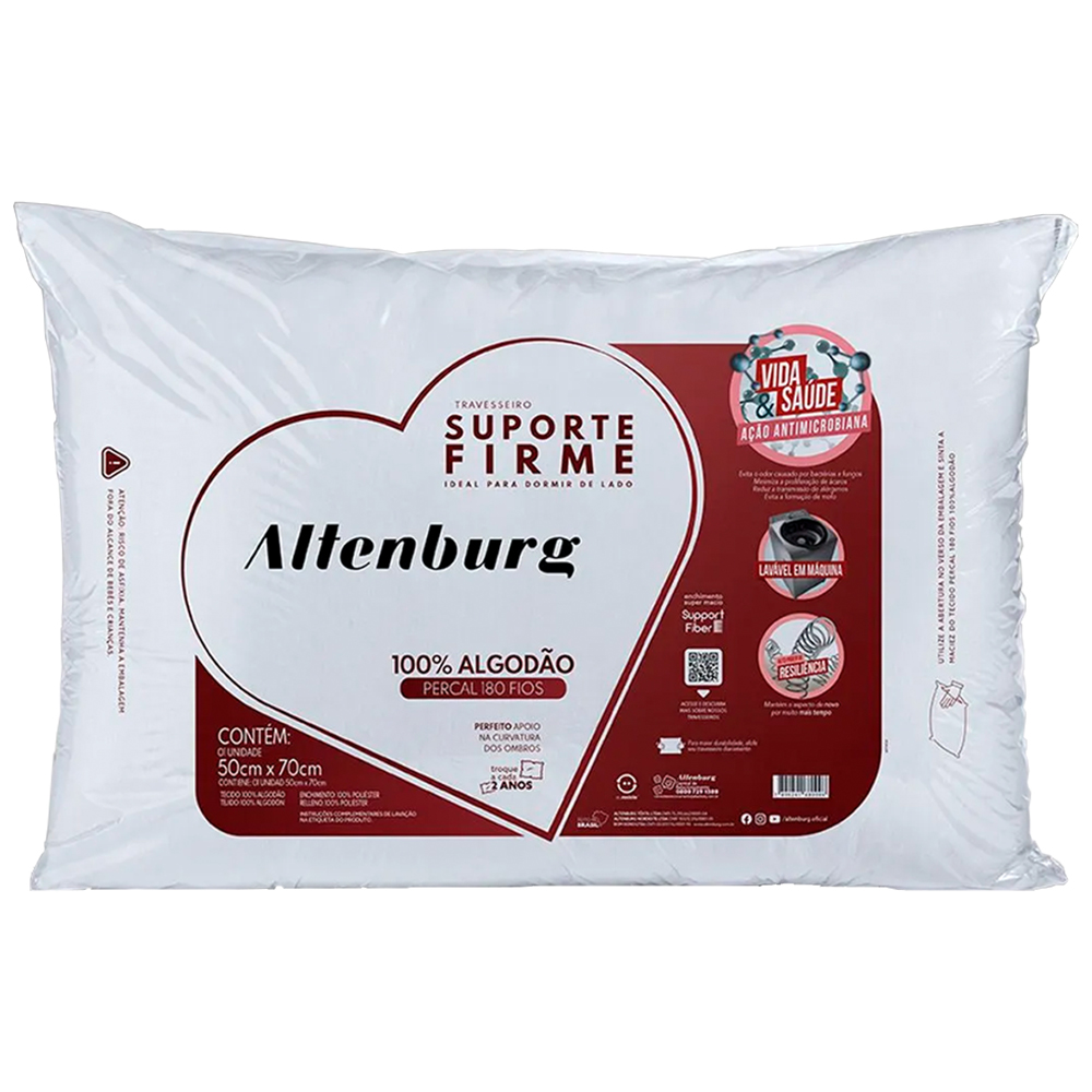 Travesseiro Altenburg Suporte Firme 100% Poli