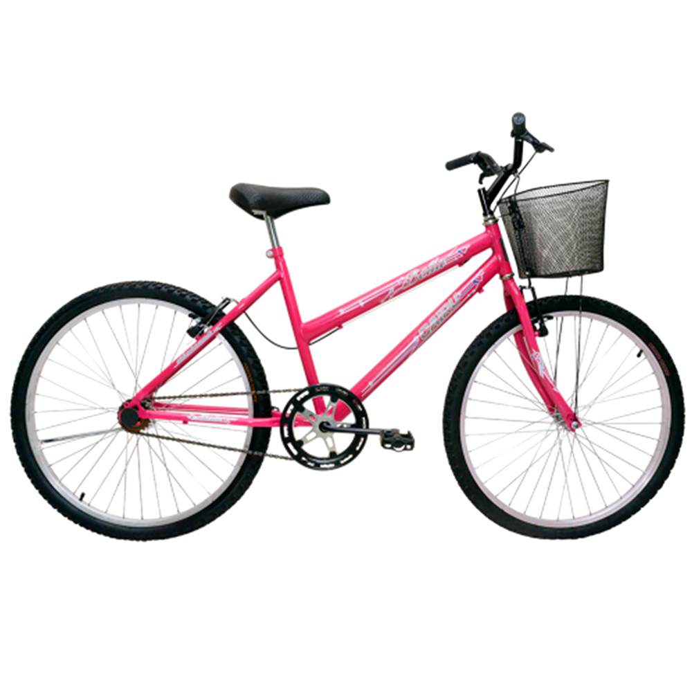 Bicicleta Aro 24 Cairu Bella Freio V-Brake com Cestinha em A