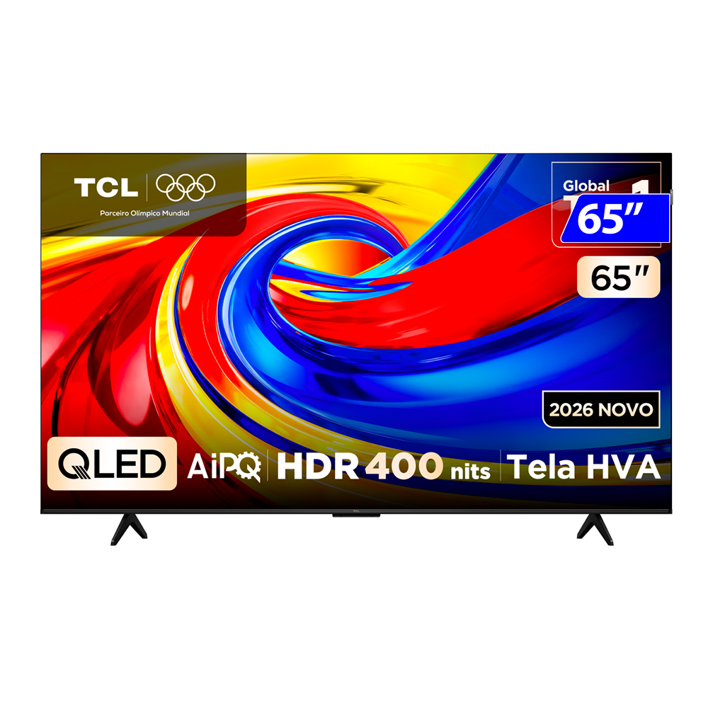 Smart TV TCL QLED 65" 4K Wi-Fi Google TV Comando de Voz 65P7L