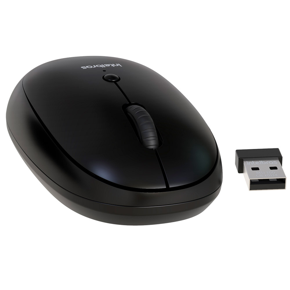 Mouse sem Fio Intelbras MSI100 USB 2400dpi Sensor 