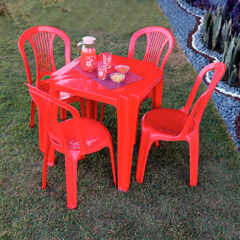 Conjunto de Mesa + 4 Cadeiras Pl