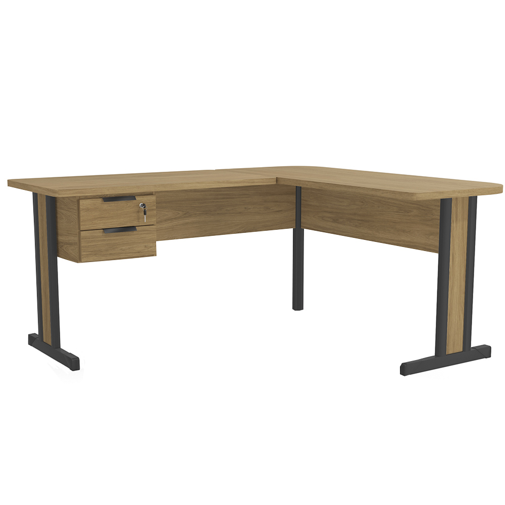 Mesa de Escrit?rio 2 Gavetas Estrutura em MDP Versatile Kappesberg