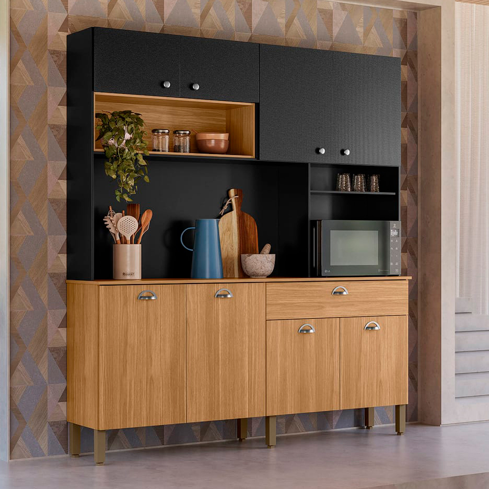 Cozinha Compacta 8 Portas 1 Gaveta Core Kit's Paran