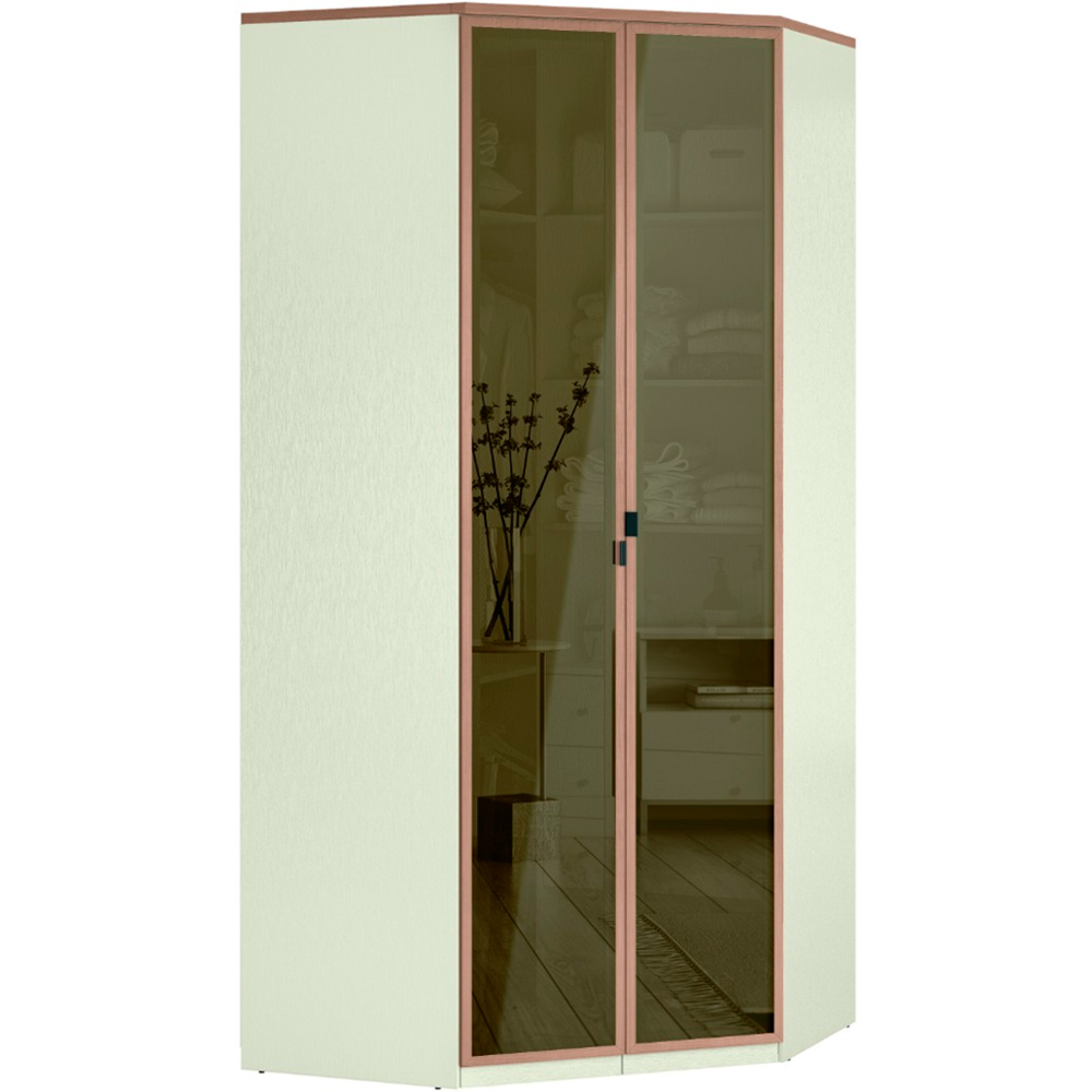 Modulo Closet de Canto Doce Vida 2 Portas de Vidro Reflecta MDF Santos Andir