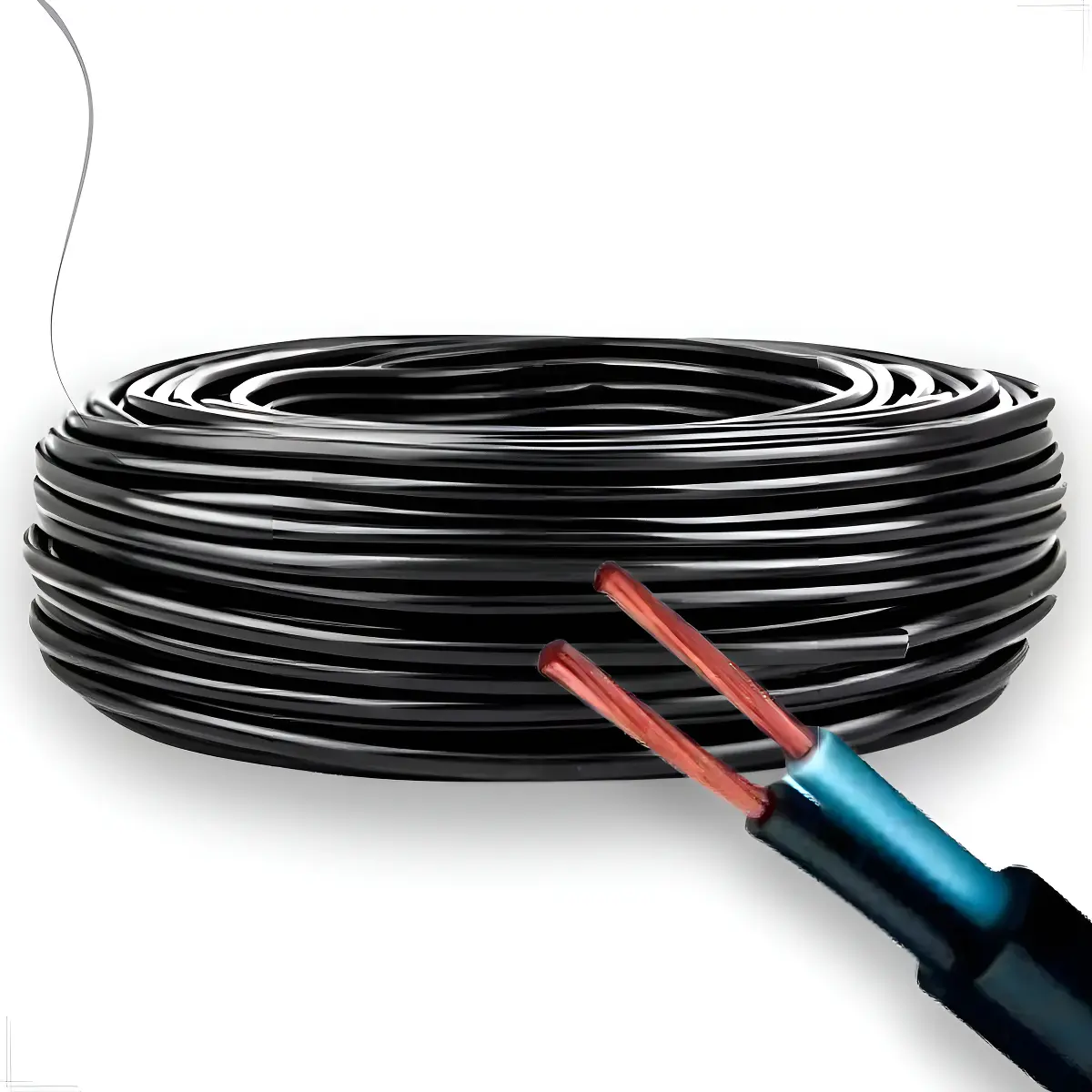 Rolo De Fio Pp 2x2,5mm 2,5mm Rolo 100m Metros Cabo El