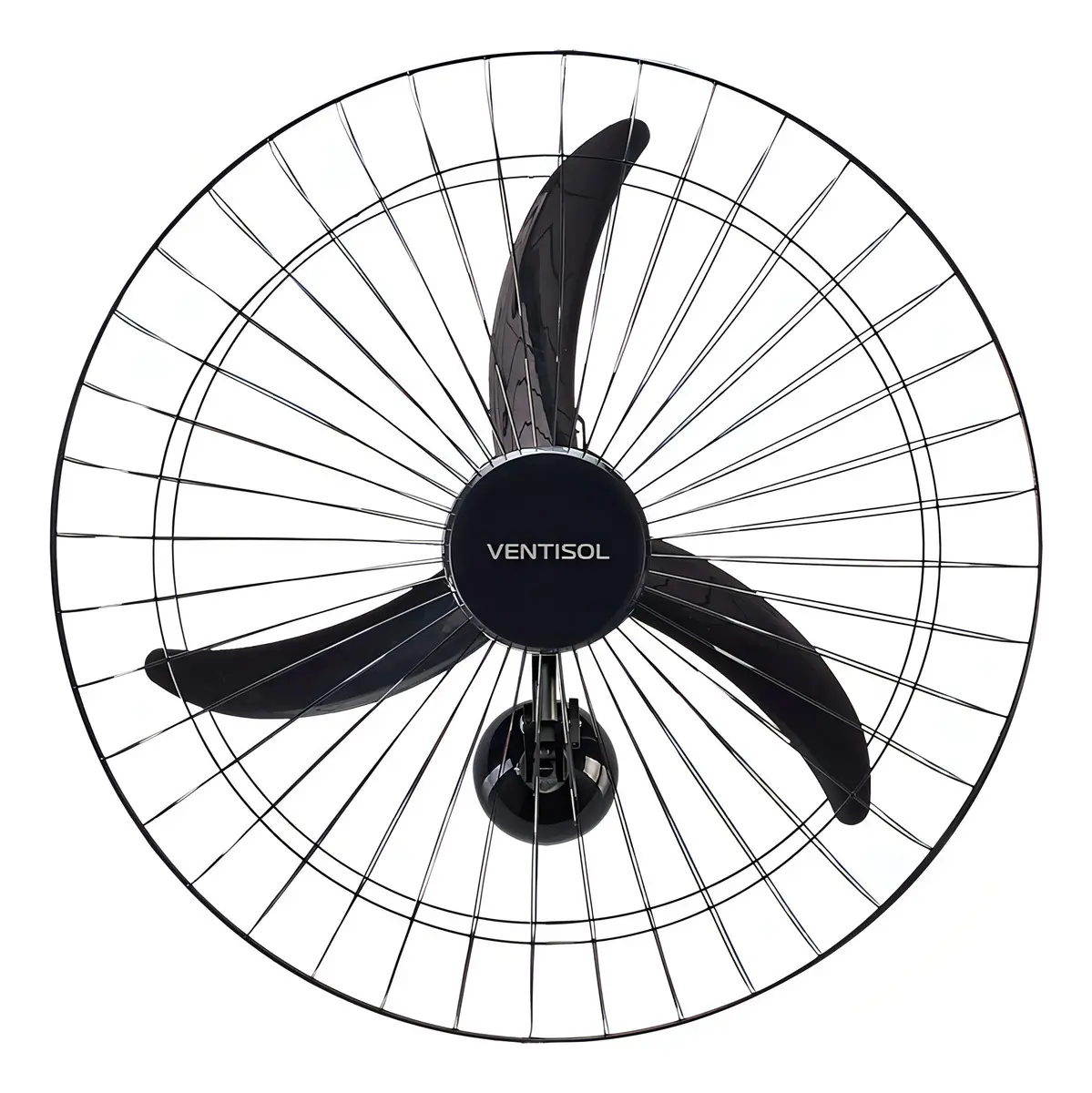 Ventilador de parede Ventisol Comercial preto 200w com 3 p